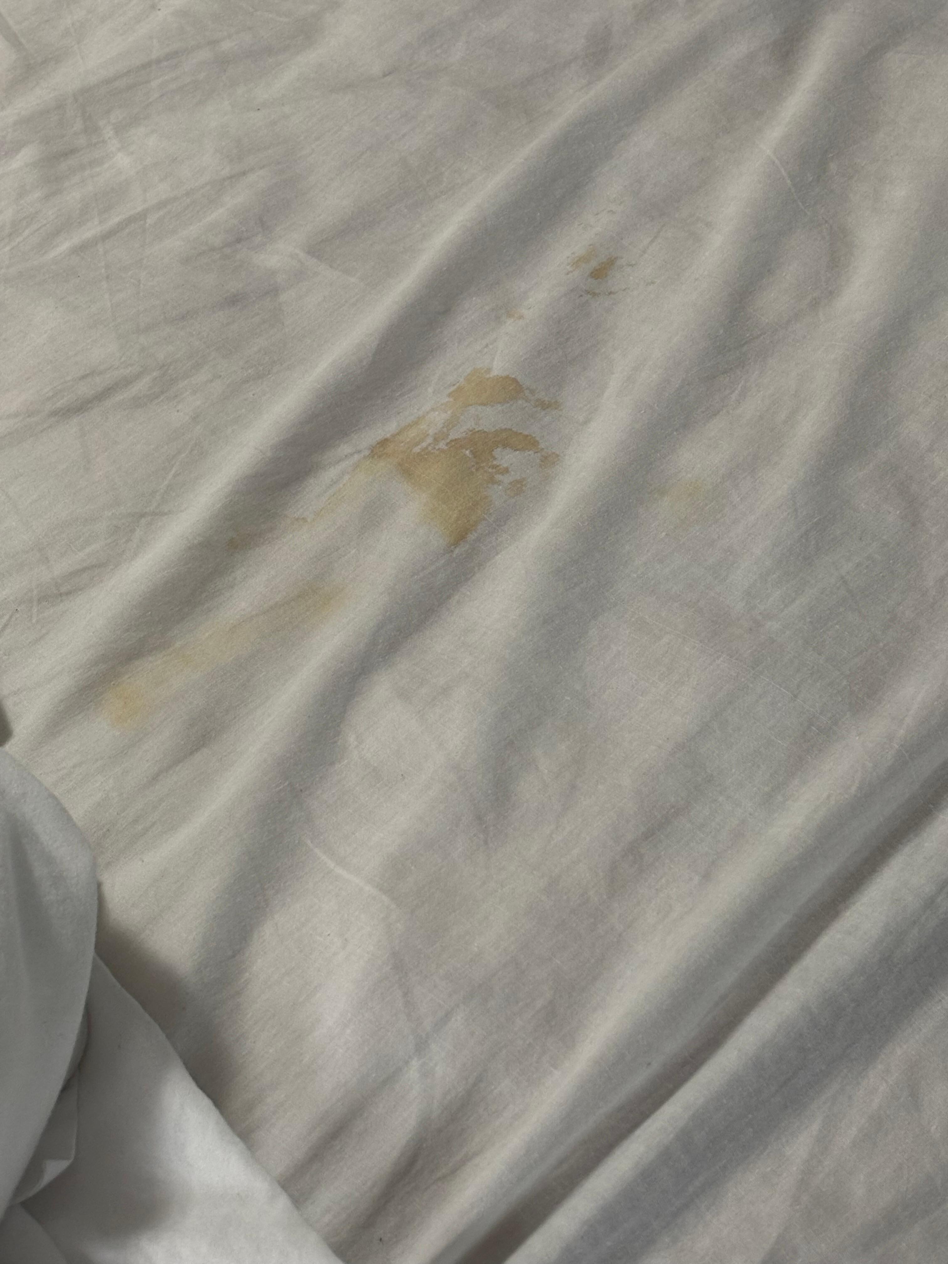 Sheets in morning from the nasty stuff bleeding through 