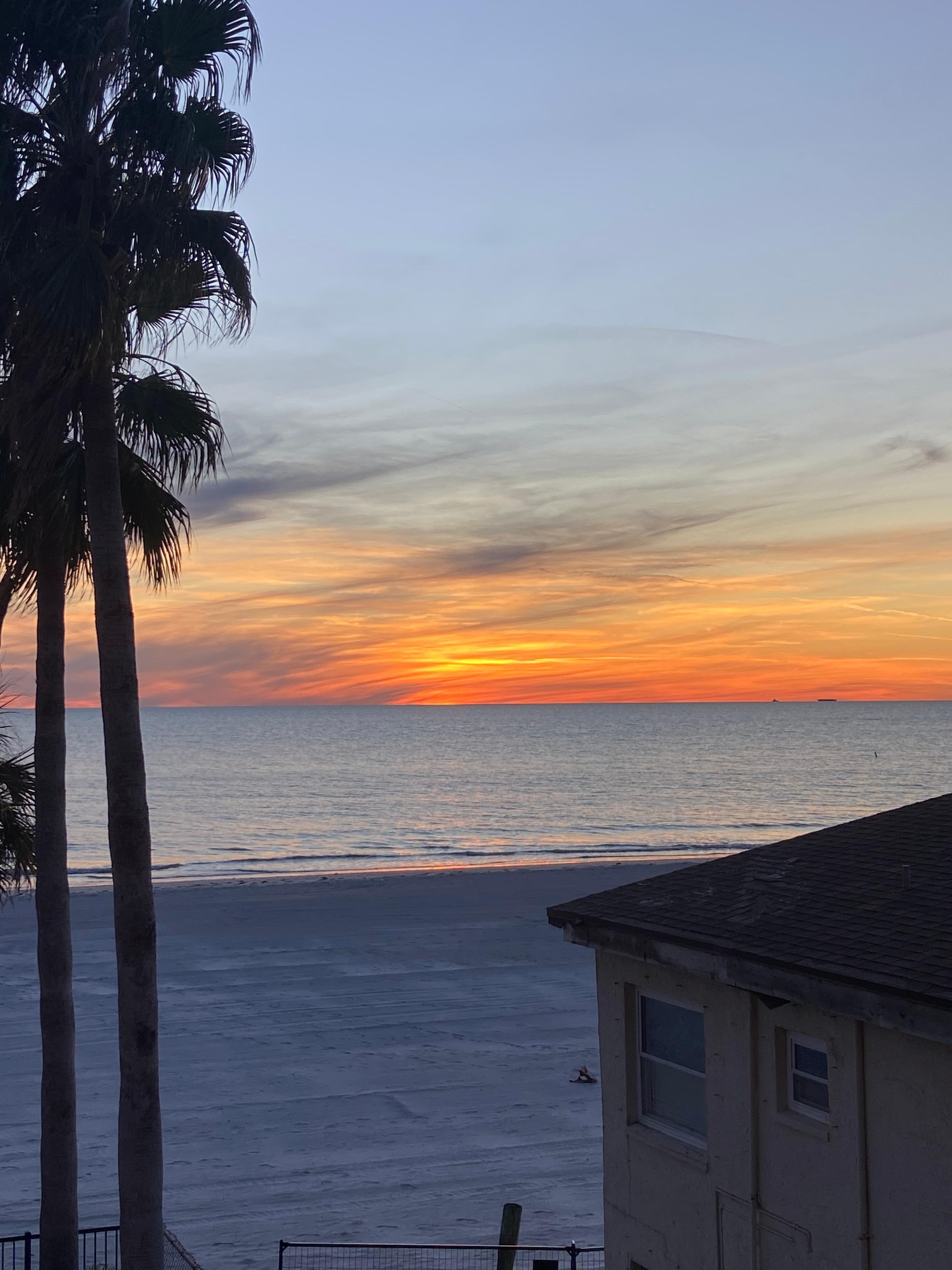 View from the condo. Beautiful sunsets!