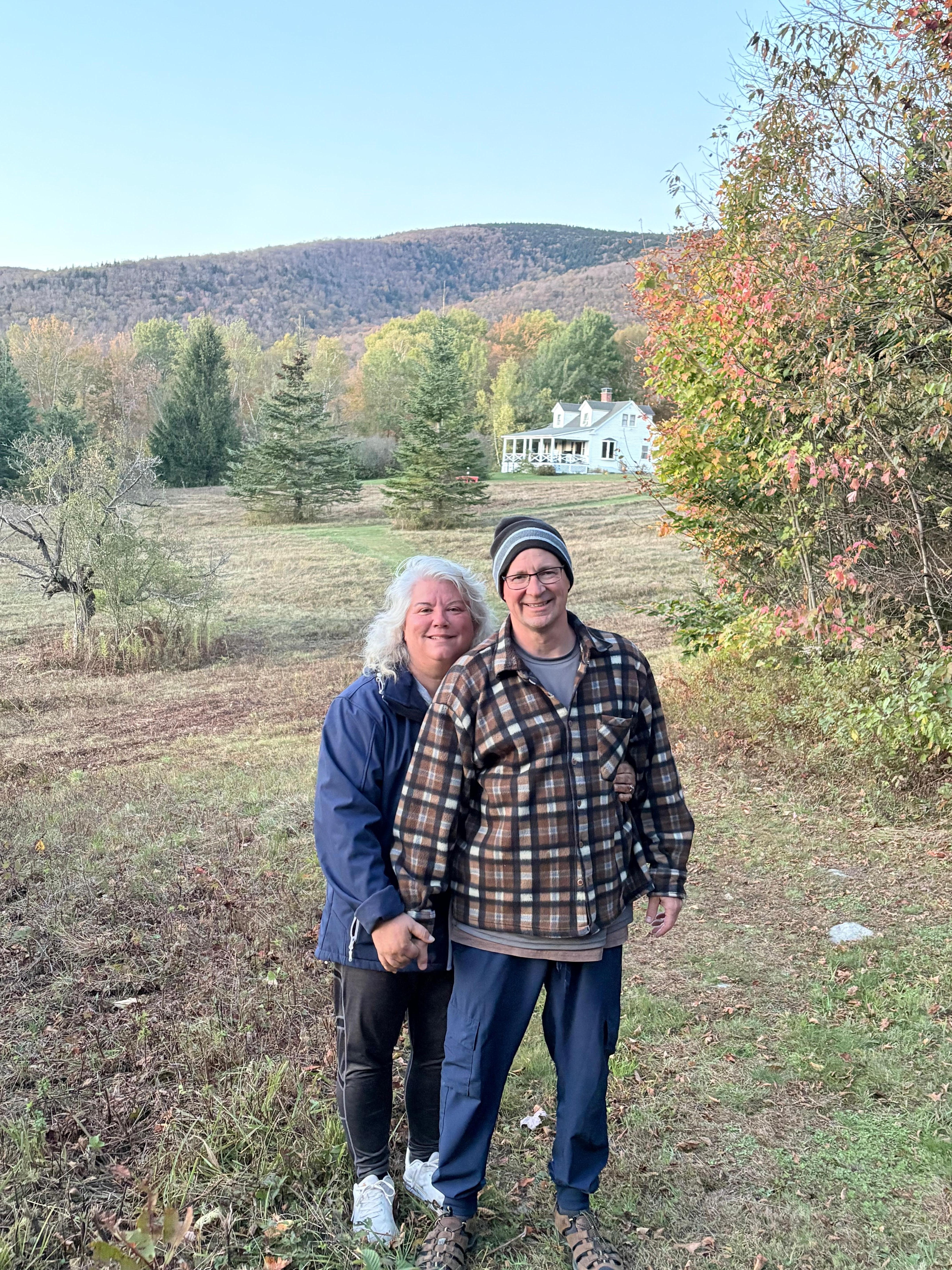 View of us with house behind us