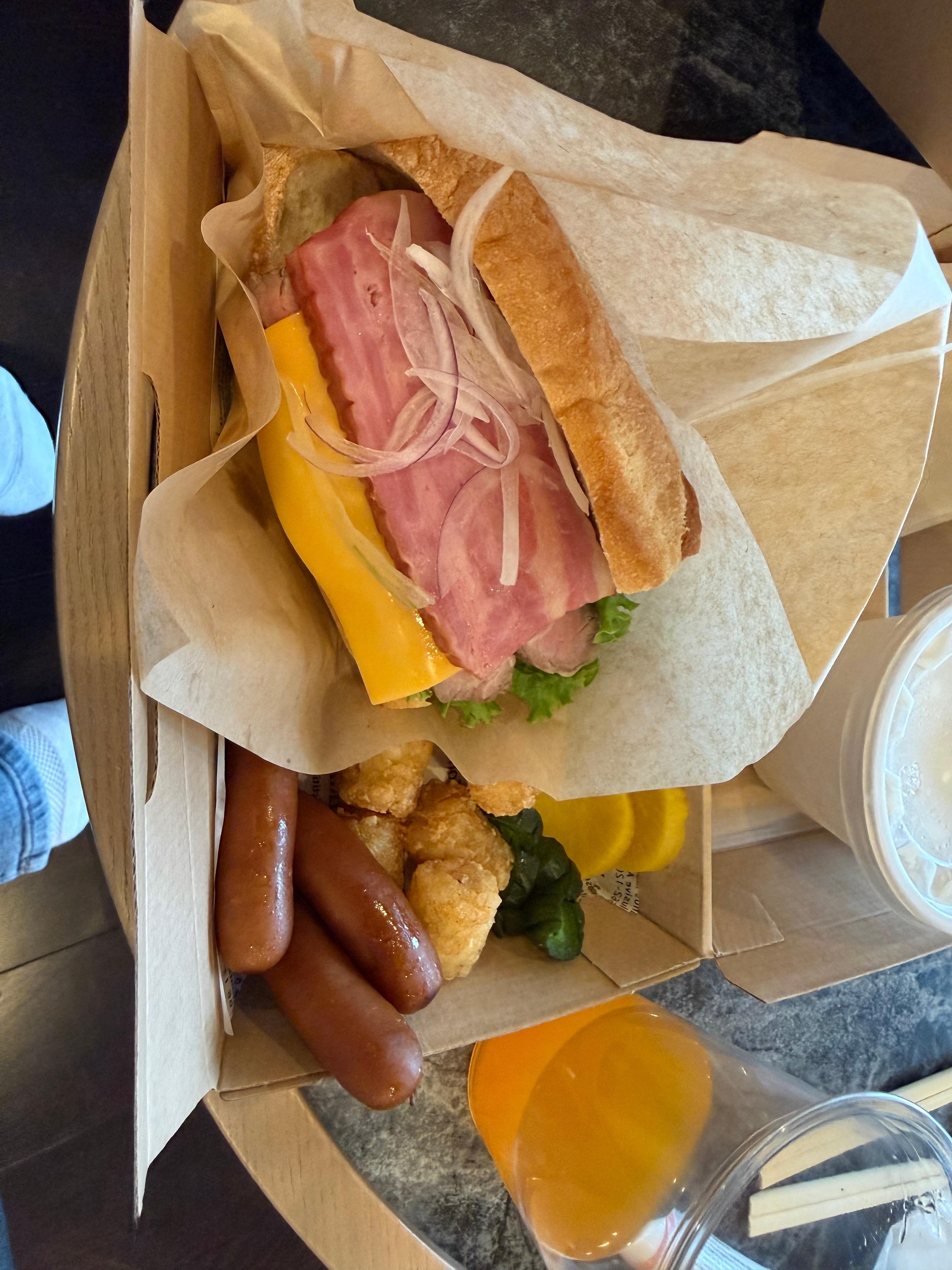 Breakfast from the hotel Deli & Cafe