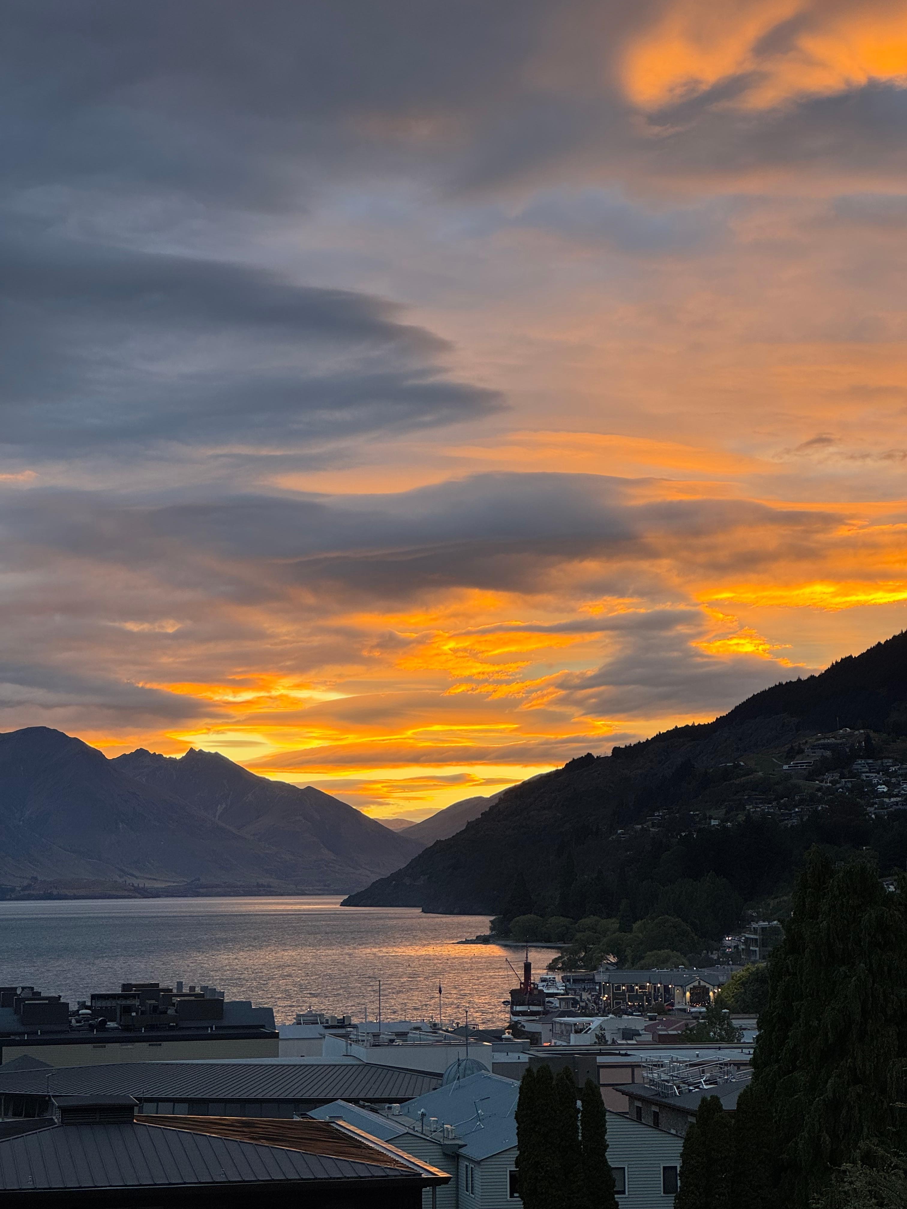 Sunset view from the apartment