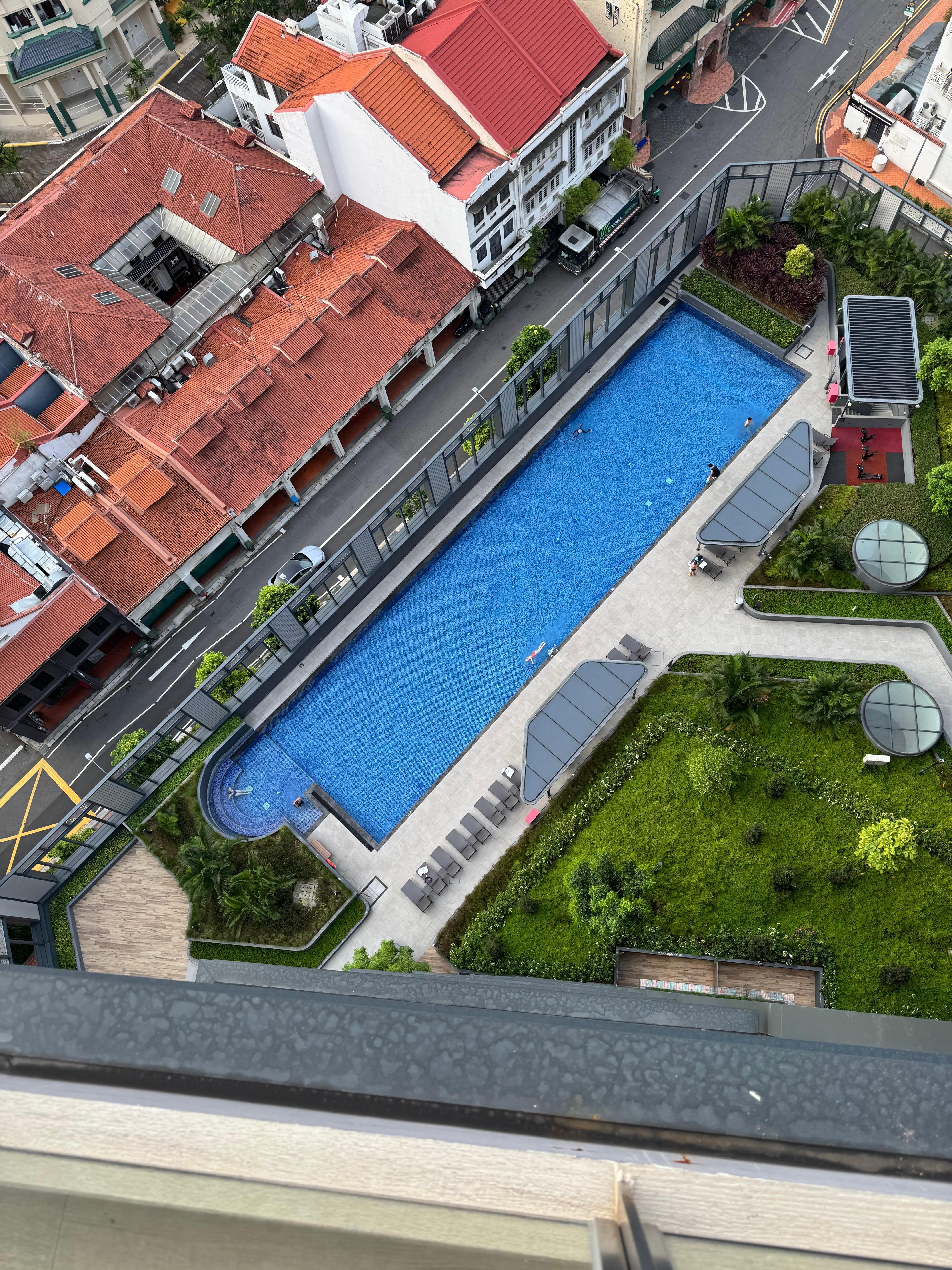Pool view from 17th floor
