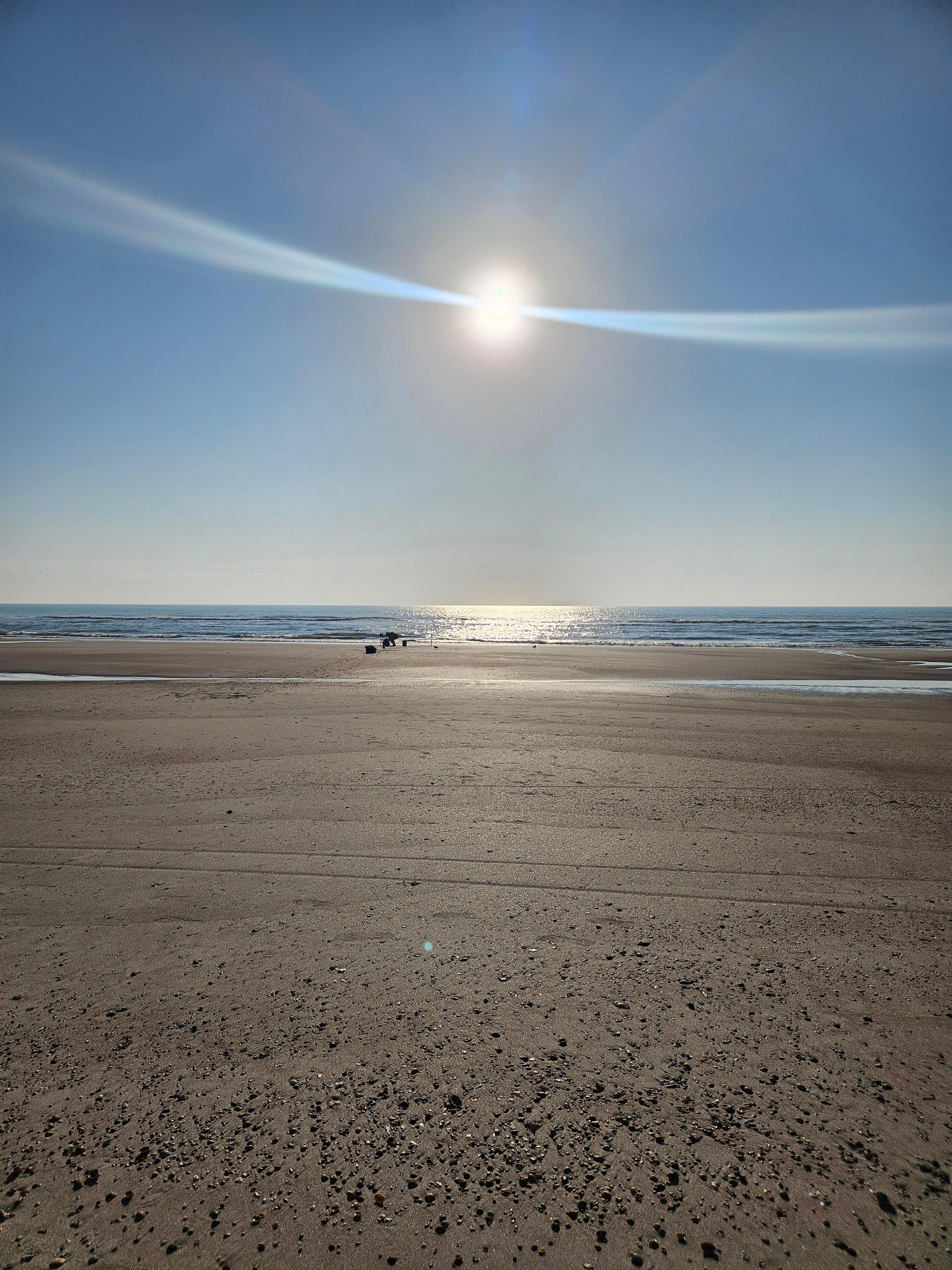 Morning walk on the beach 