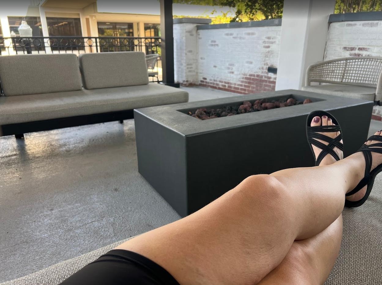 Back Porch with fire pit