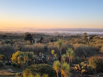 Vue le matin sur la plaine