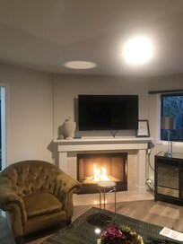 Loved the cozy gas fireplace!