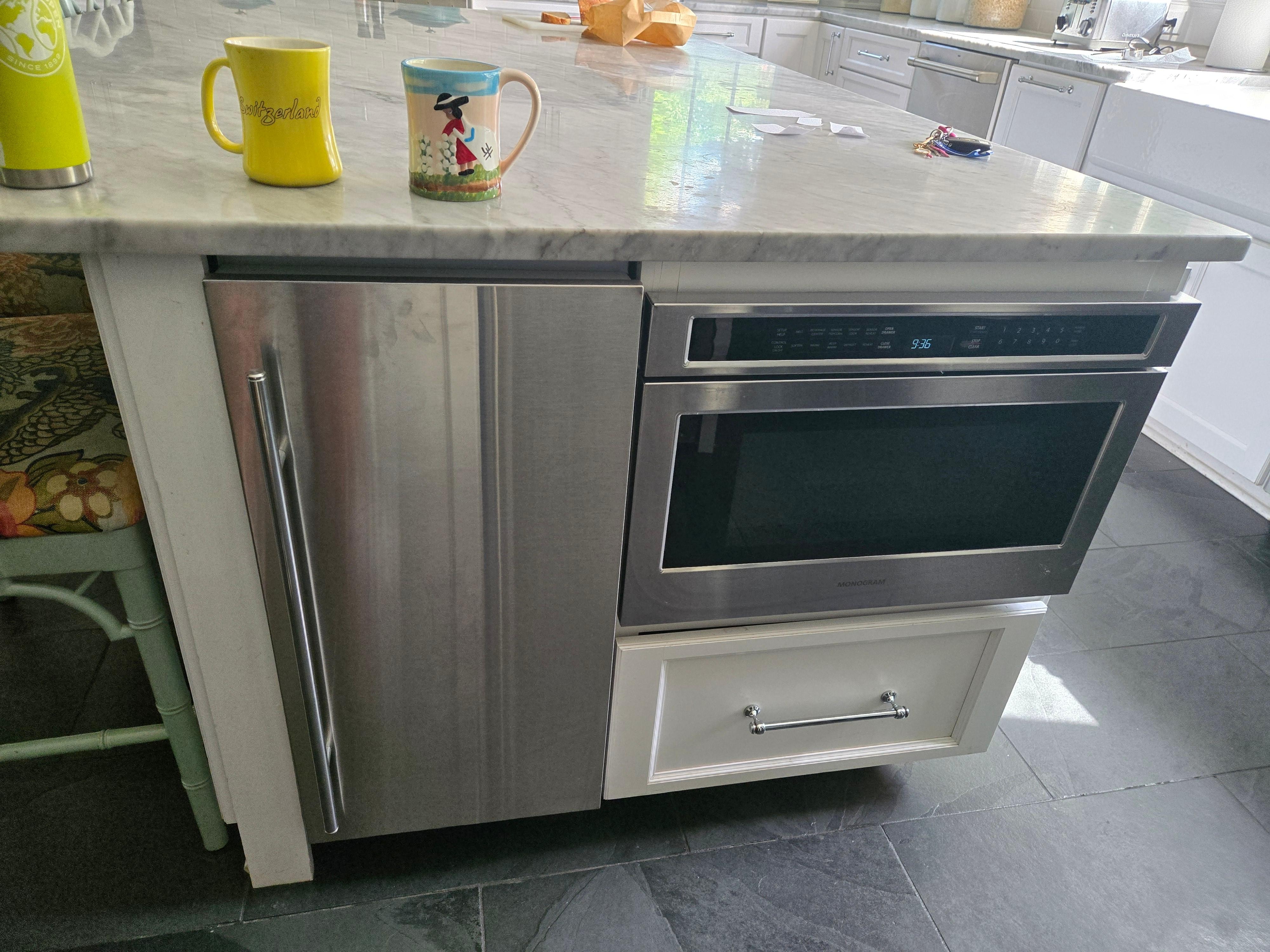ice maker and microwave