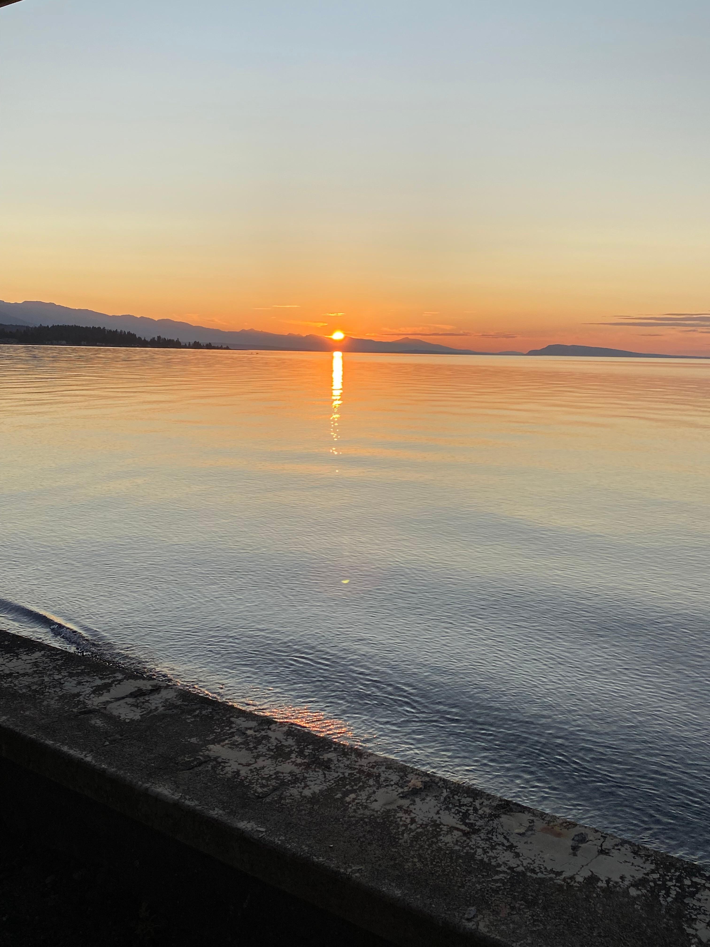 Evening sunset. 