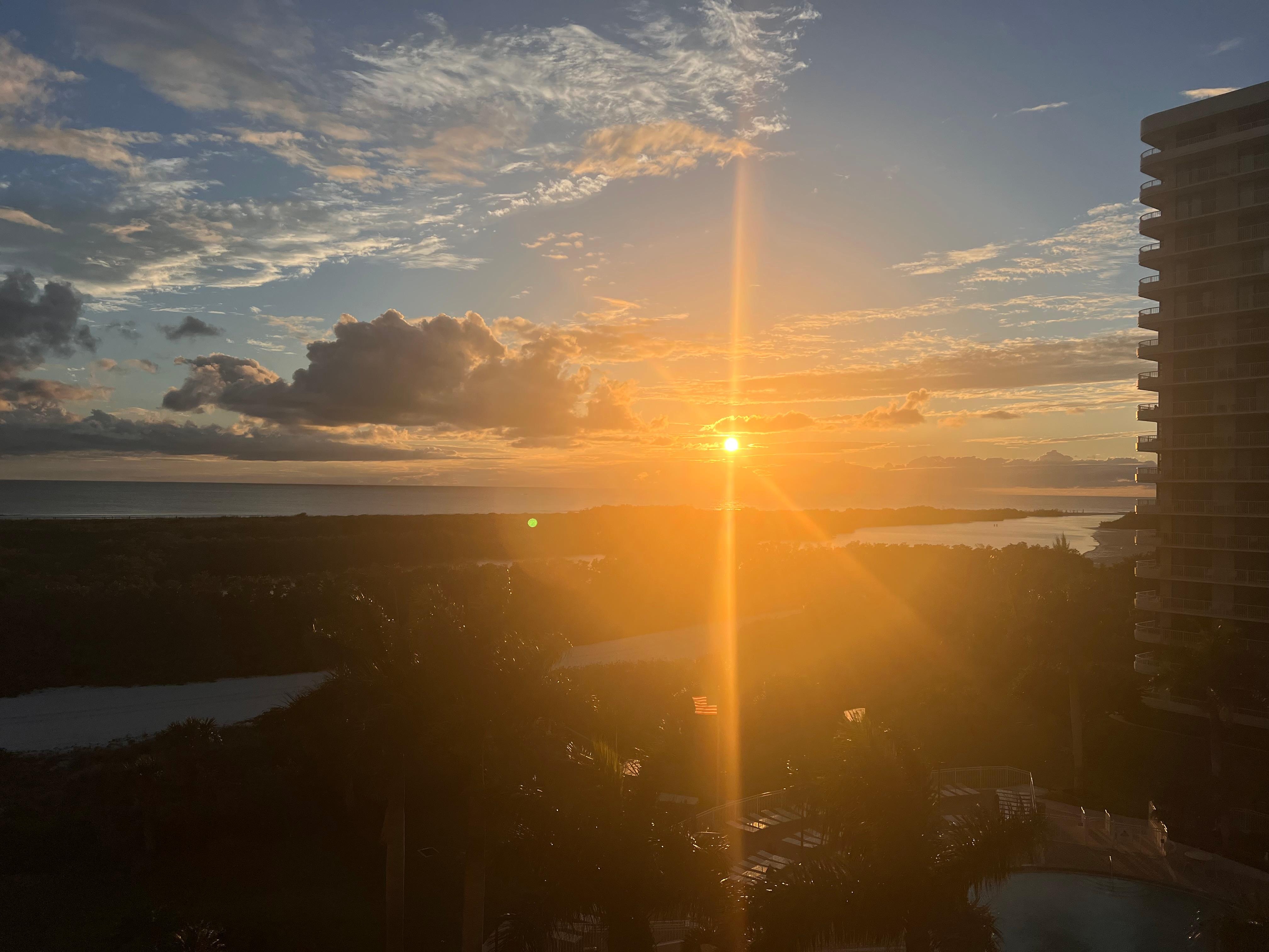 Sunset view from the balcony