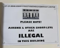 These signs were posted around the building.