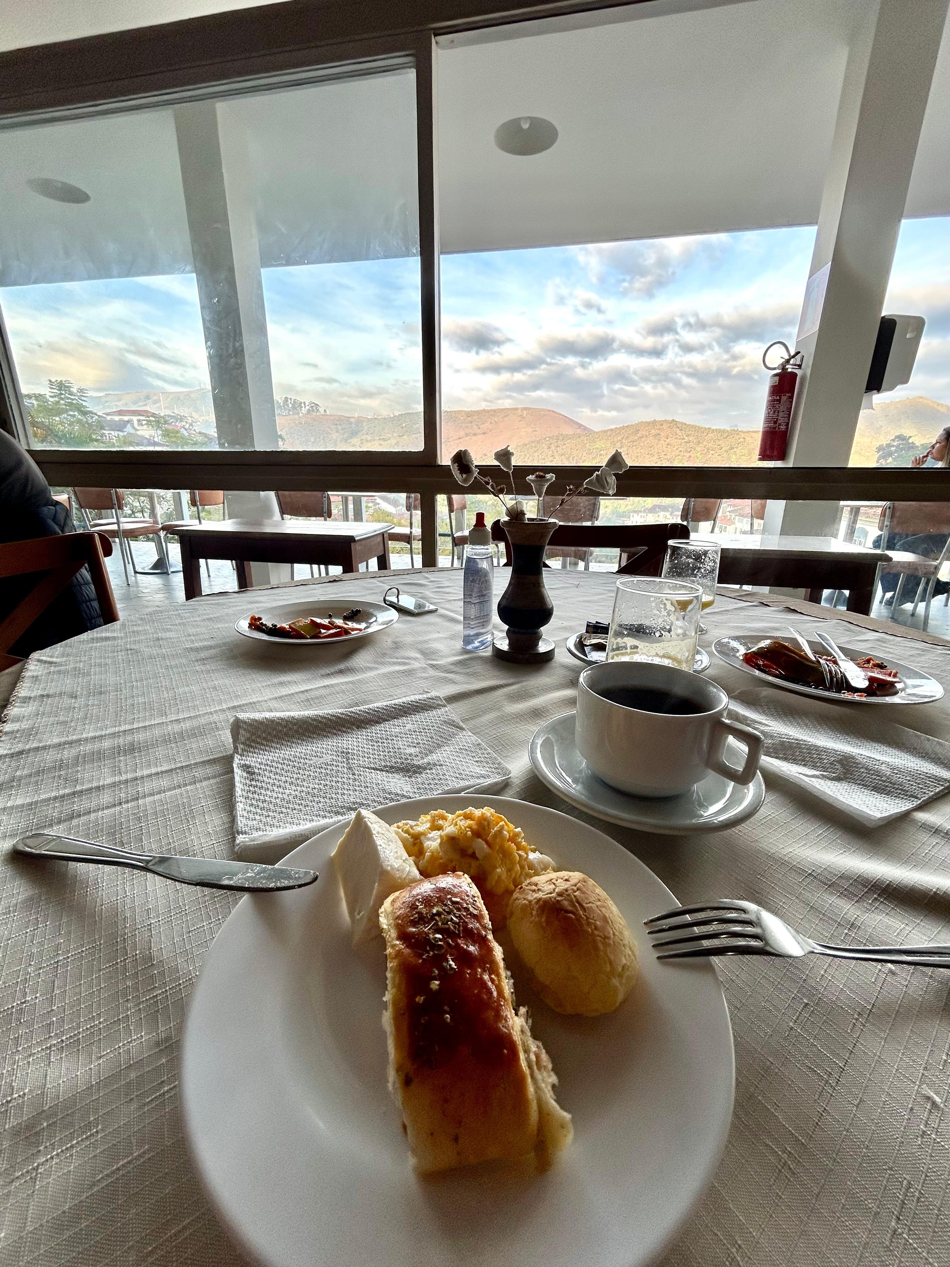 Vista do café da manhã 