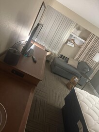 These photos of after my stay I cleaned up the surprise set up I did