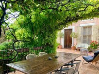 Our own grape arbor, under the stars.