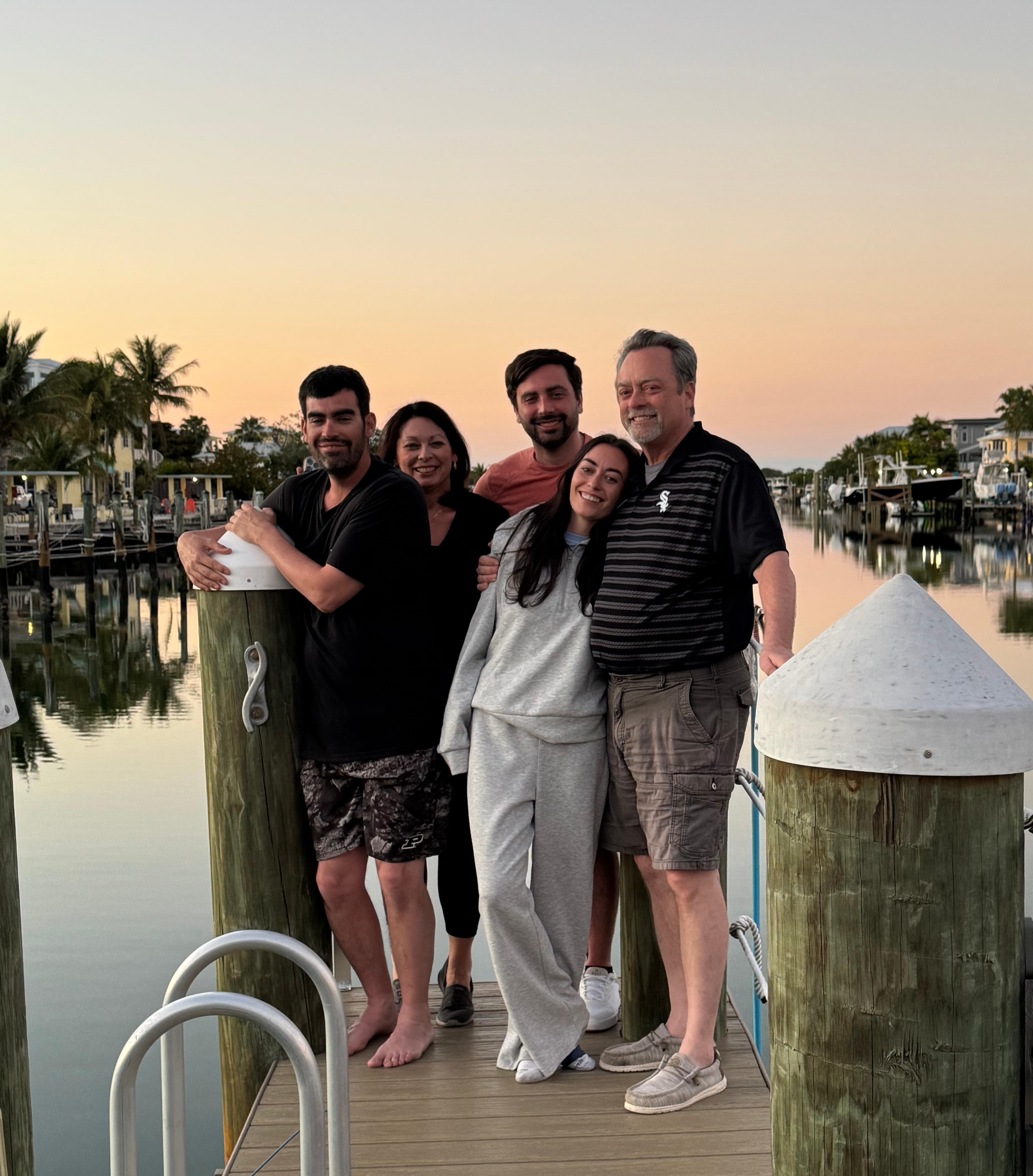 Family portrait on the dock.