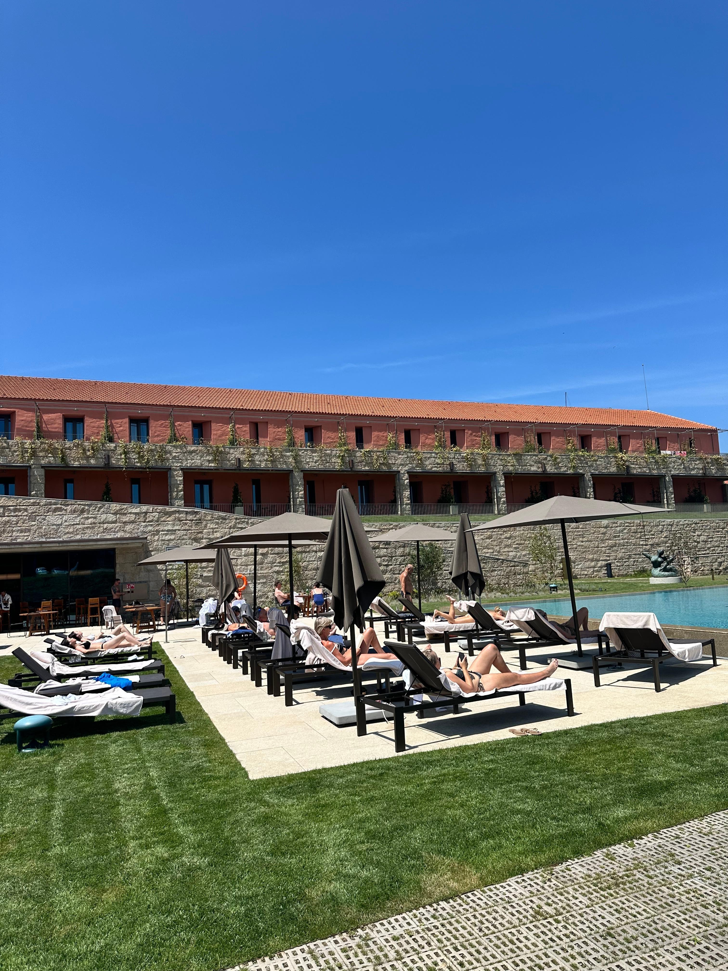 The pool area