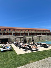 The pool area