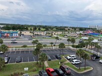 View from hallway outside of unit waiting for elevators - this is where parking for unit was.