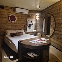 Very dark wood room