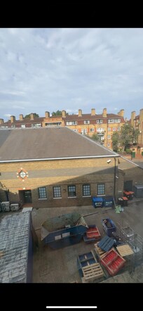 Our dumpster view with clanking and yelling all through the night