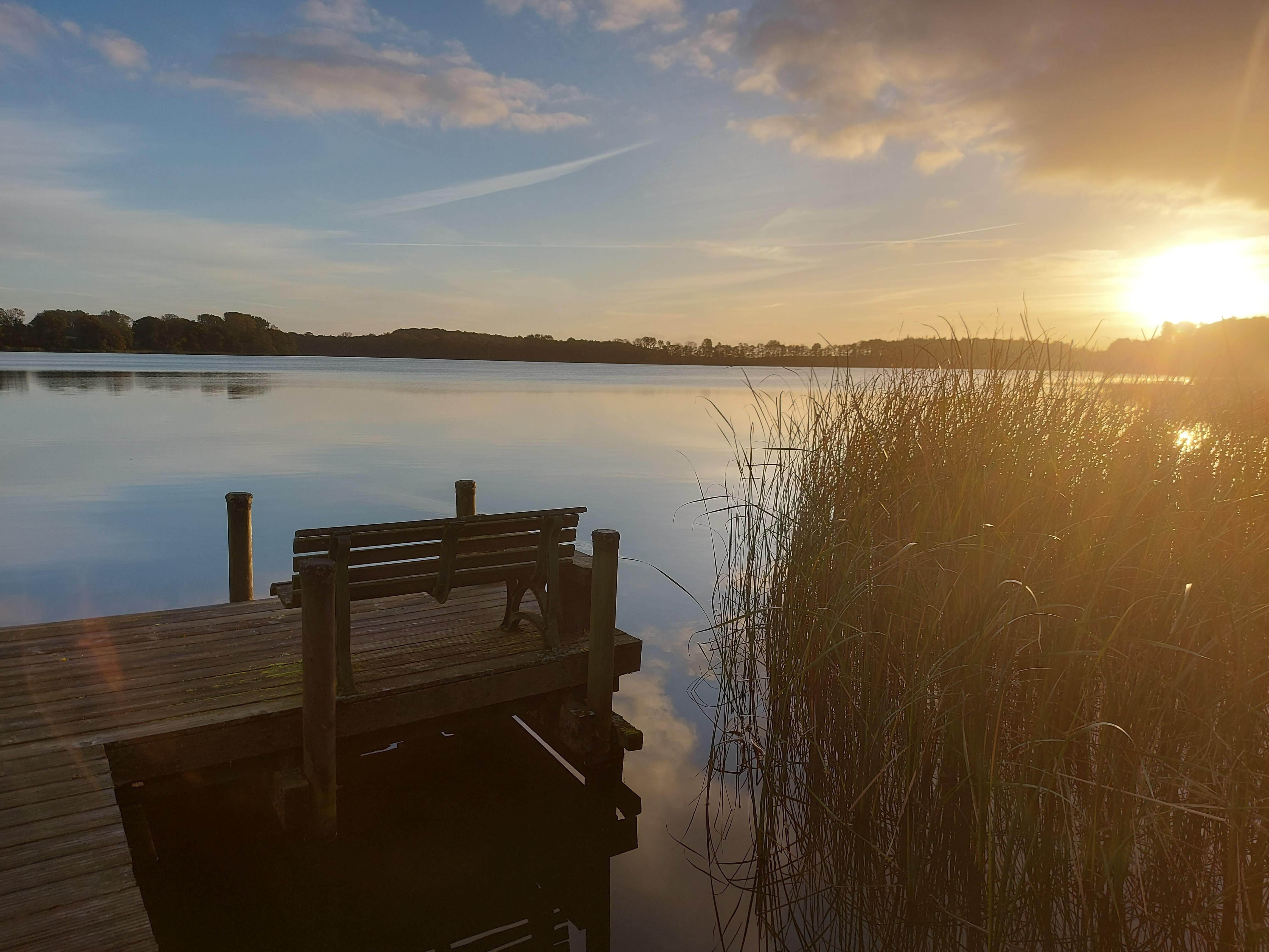 Blick auf dem See hinterm Haus