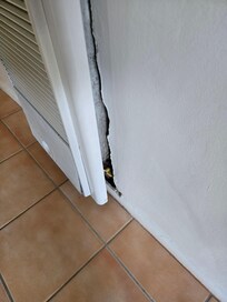 Seriously? Gap around heater. The whole place was run down.