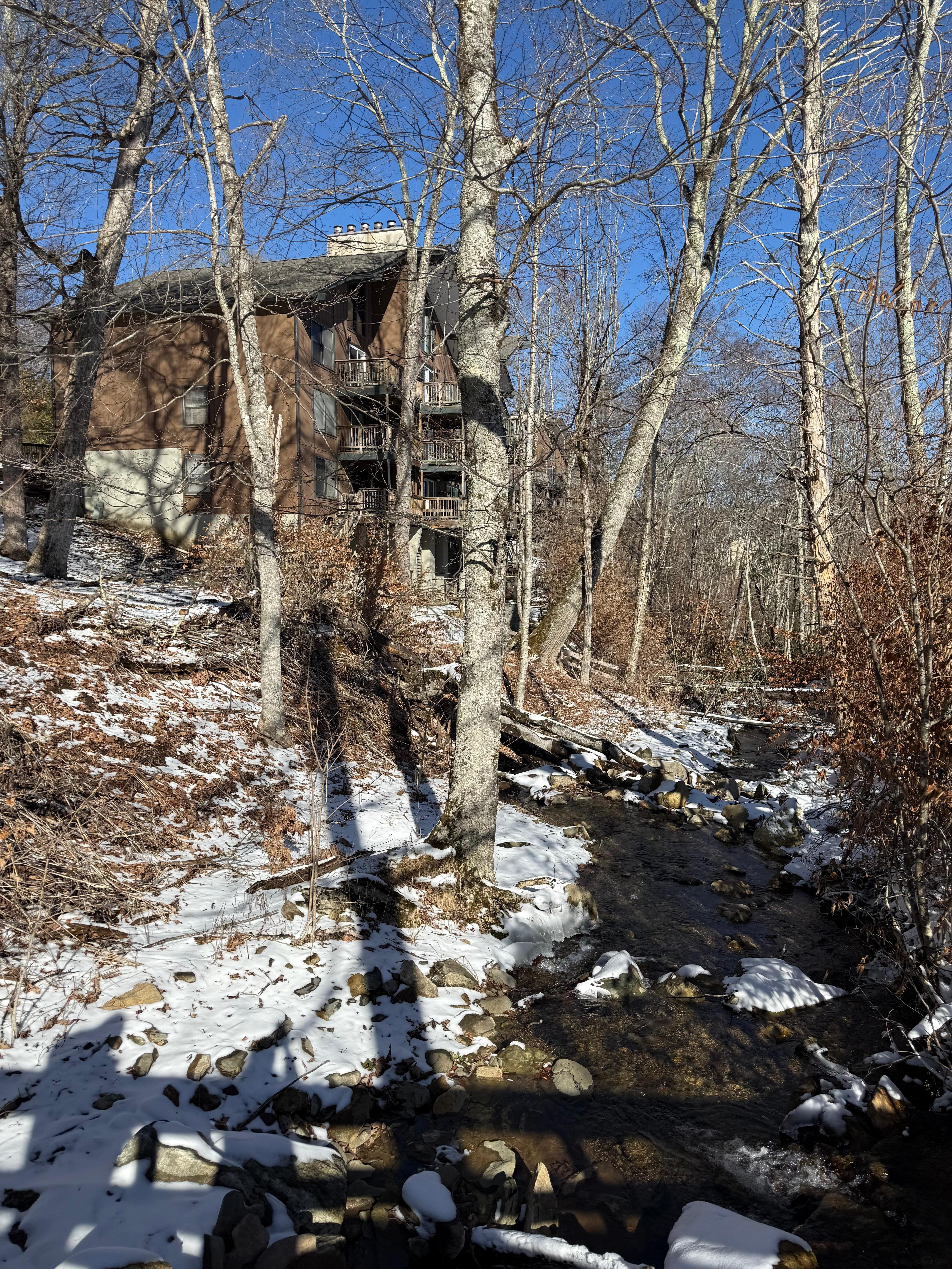 Pic on the bridge heading over to the slopes. 