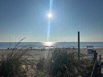 Easy walk to the beach and a great street! Also a playground a few steps from the cottage!