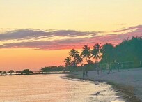 Sunsets at the beach across the street from the hotel