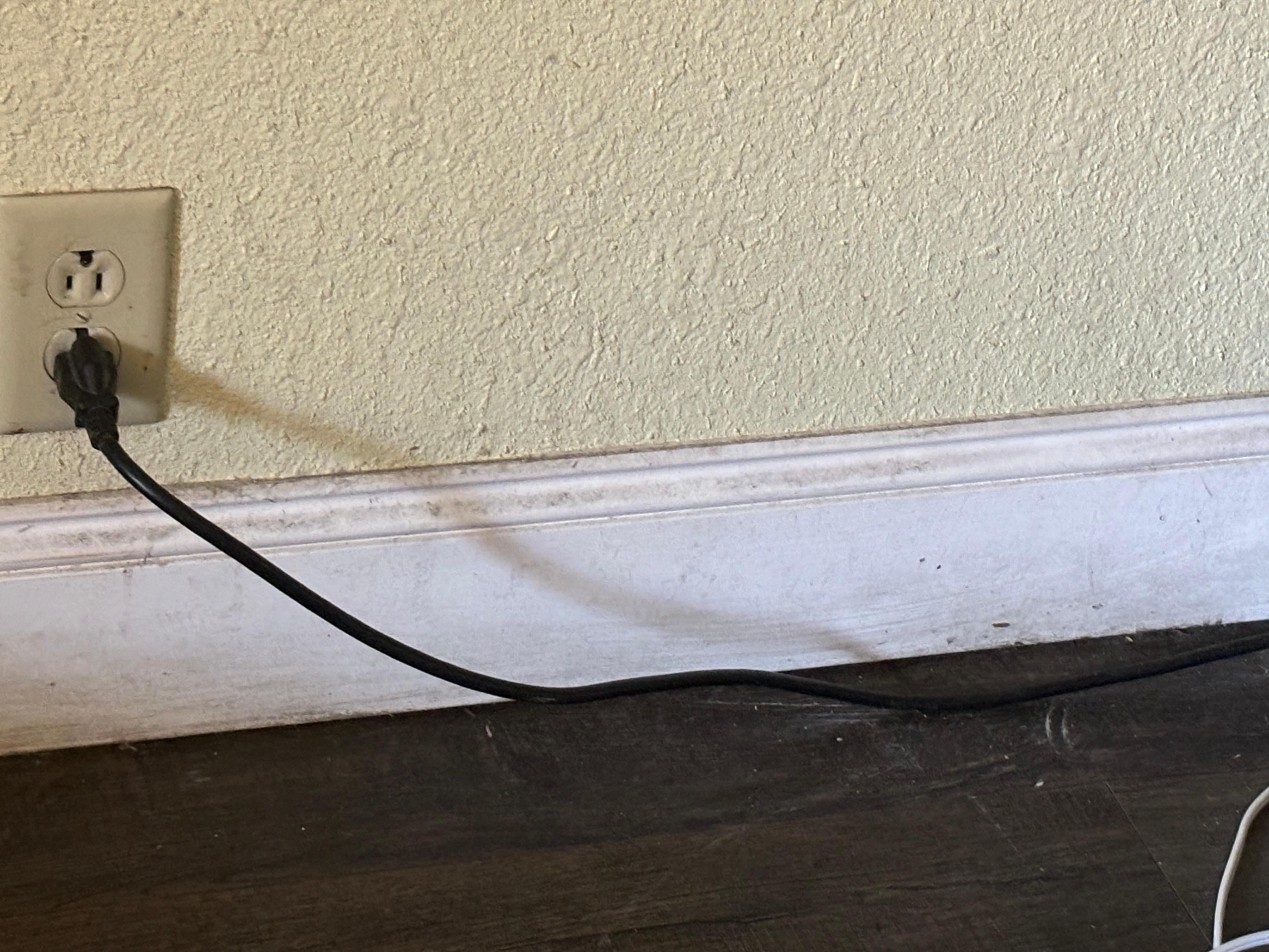 Baseboards and floor filthy