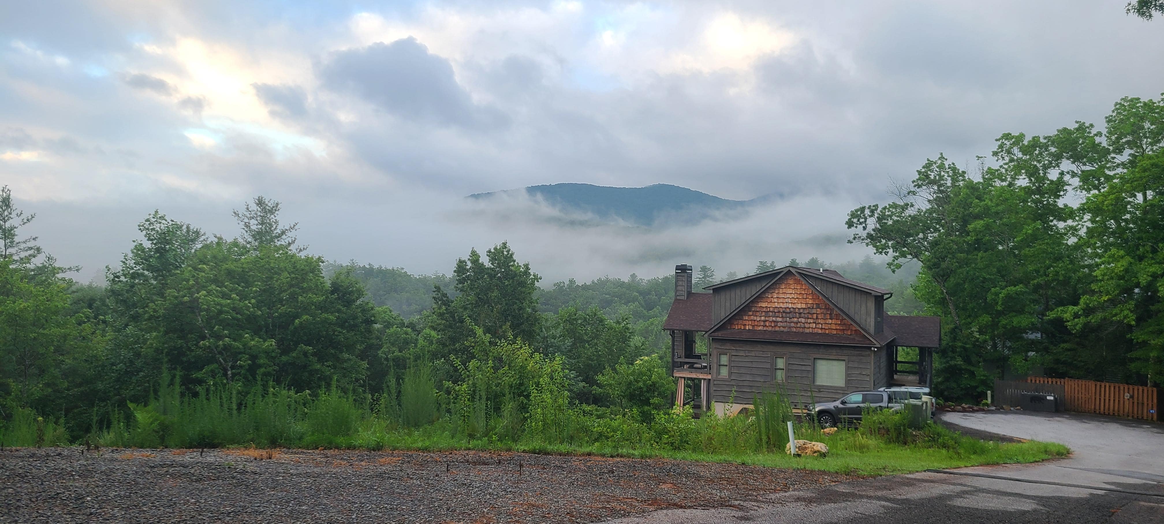 Beautiful mooring in the mountains. 