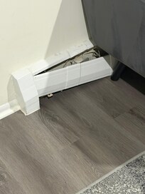 Cover loose over heater