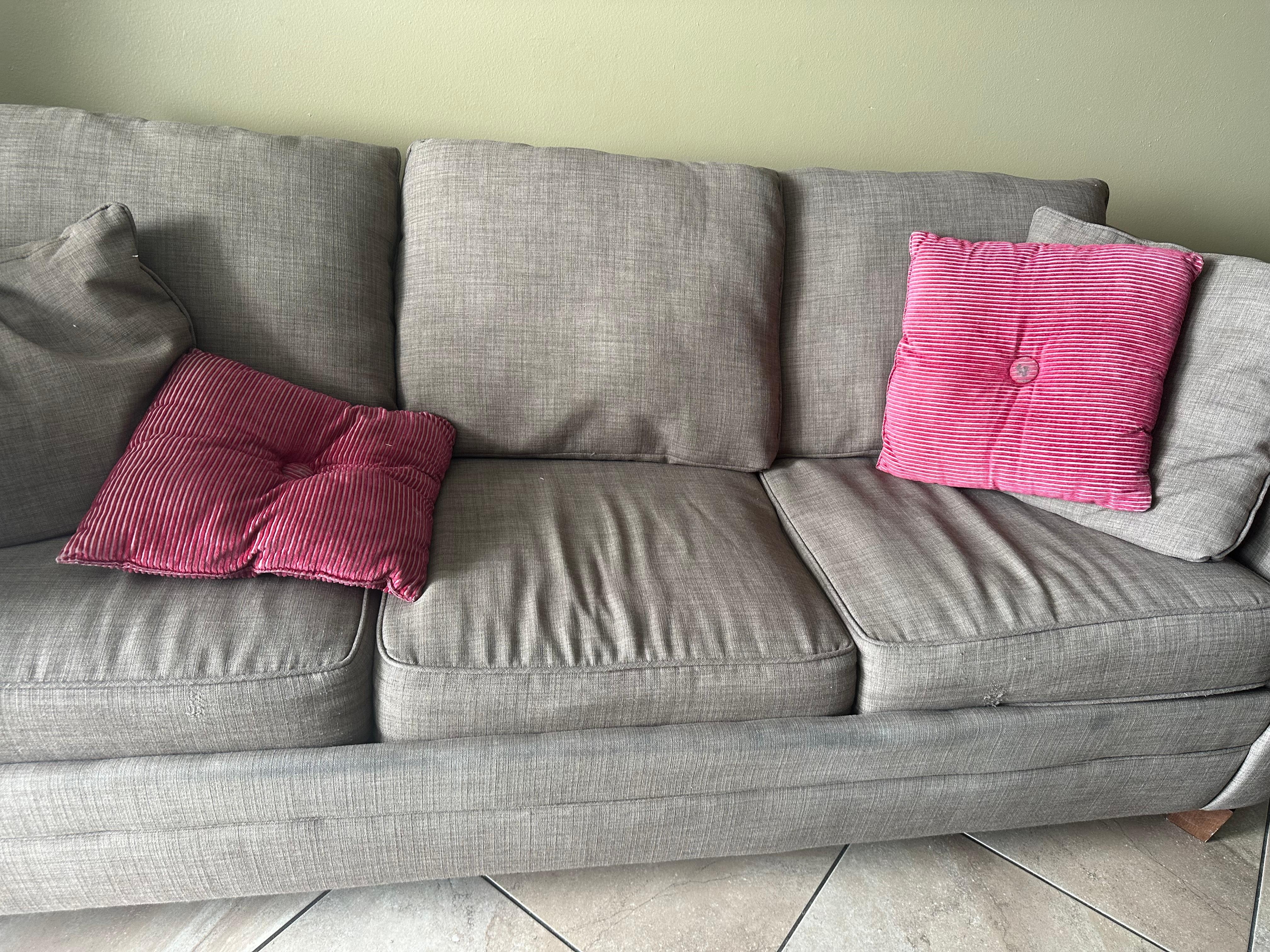 Filthy, un- sturdy couch 