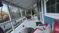 Such an inviting front porch to have coffee while looking at Volcan Mountain!