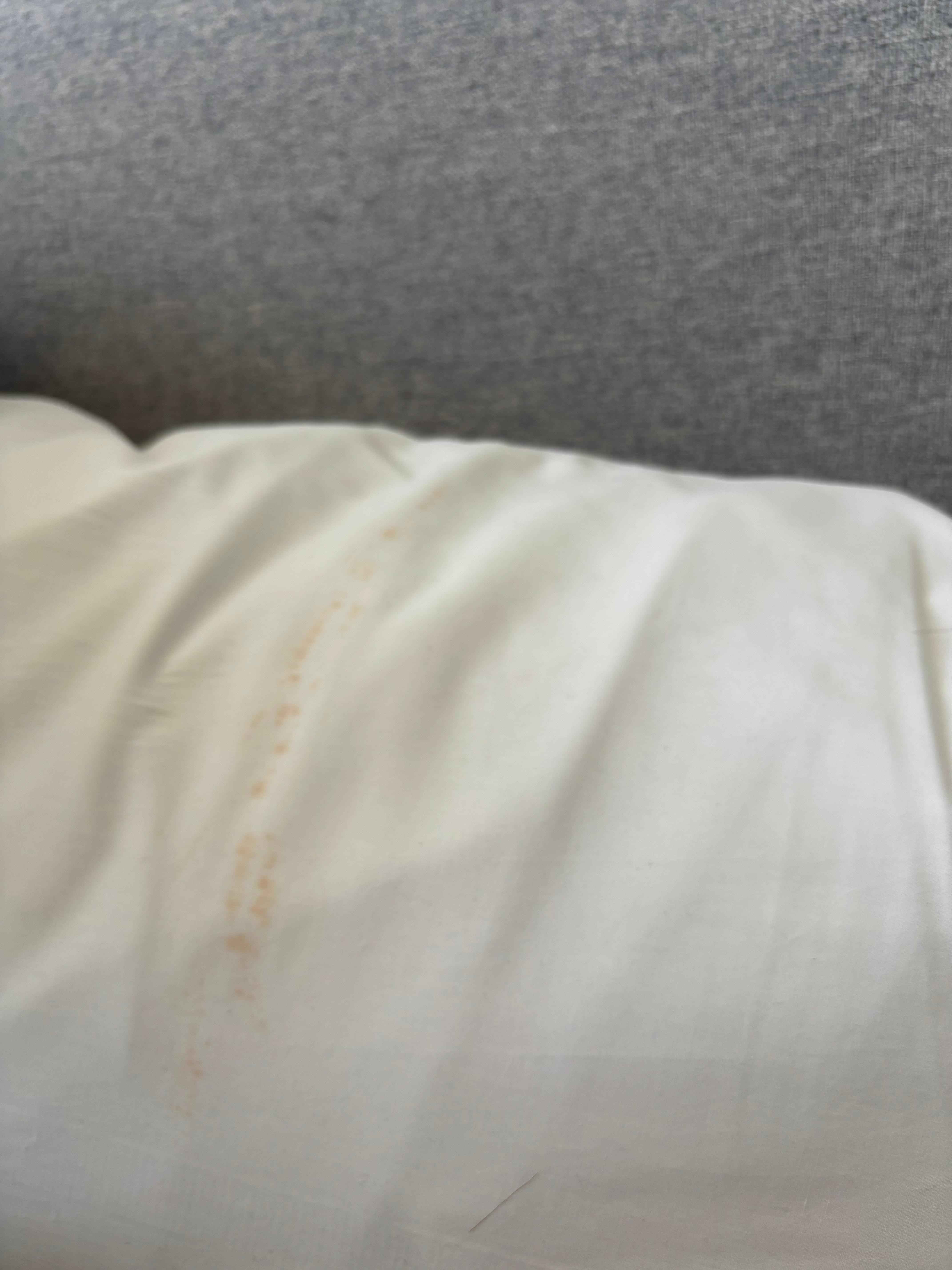 Small pillow stain, nothing major!