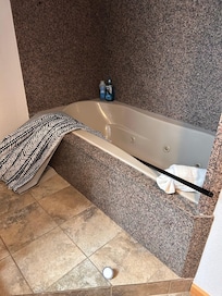 This was the master bath on arrival