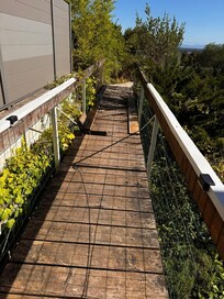 Photo of the access bridge after the accident