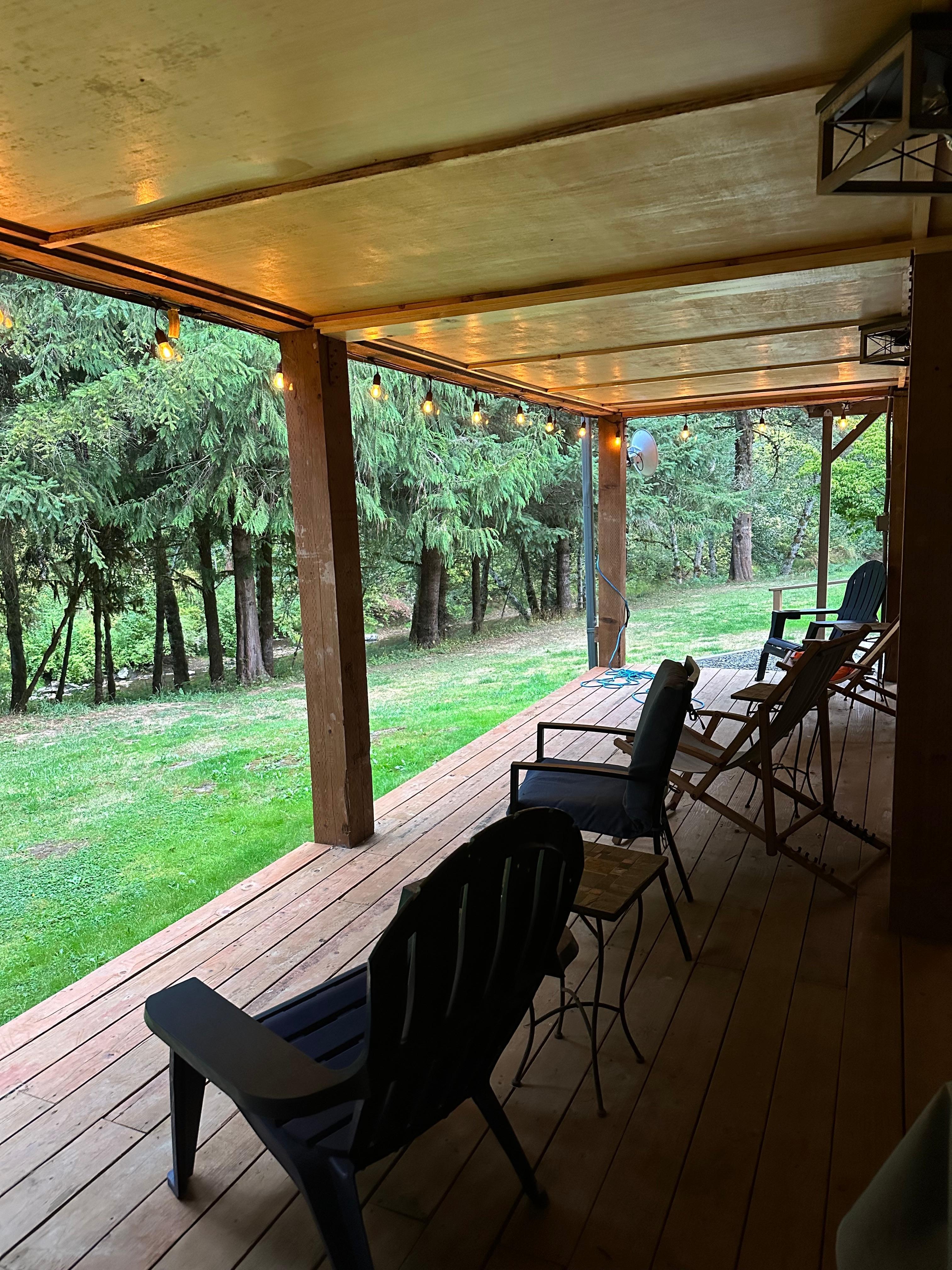Deck below the cottage. Wonderful place to relax. 