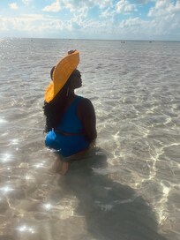 On the private beach of mahagony bay…