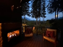 Moonrise view from the deck.