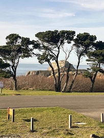 View of Face Rock from the front window.