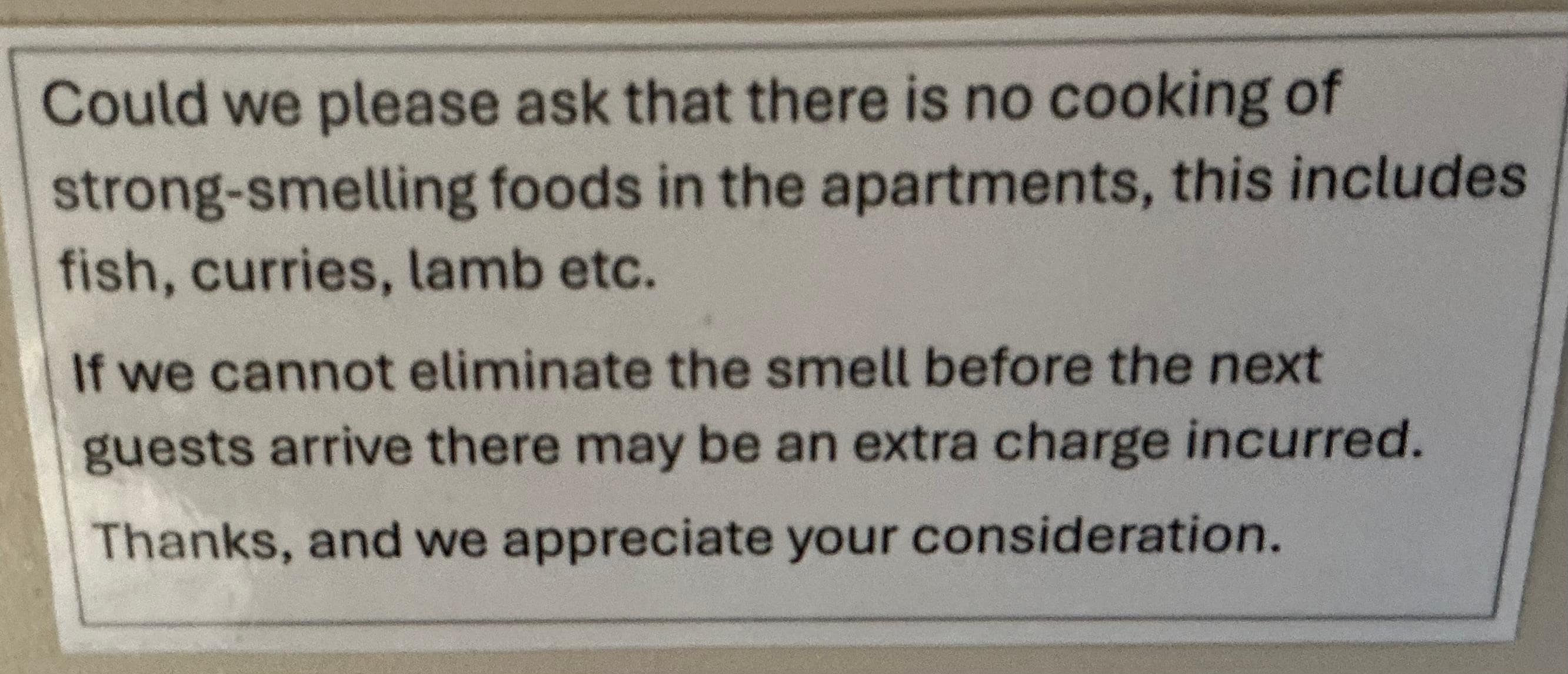 Thought this was odd but it was a rule