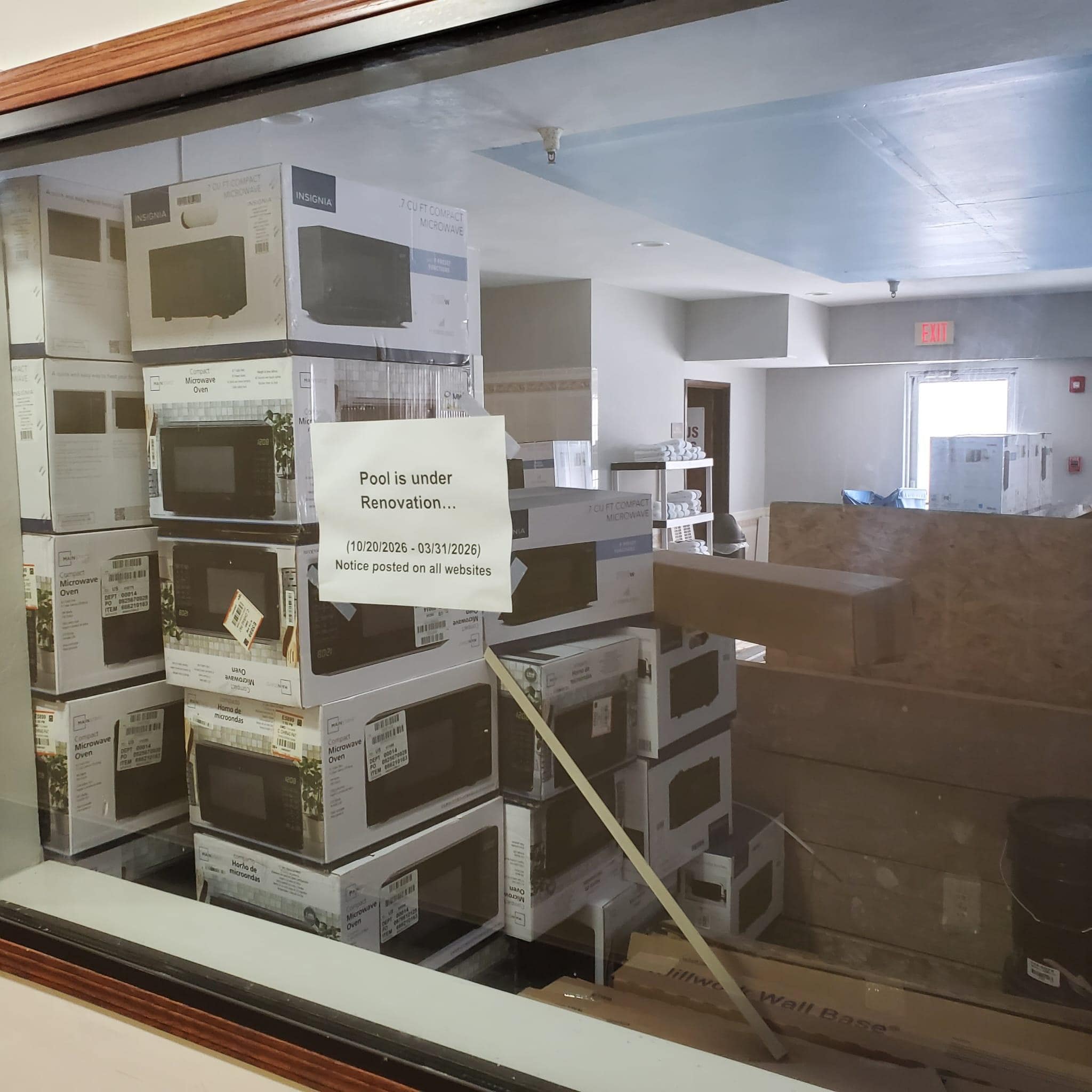 Closed pool due to storage 