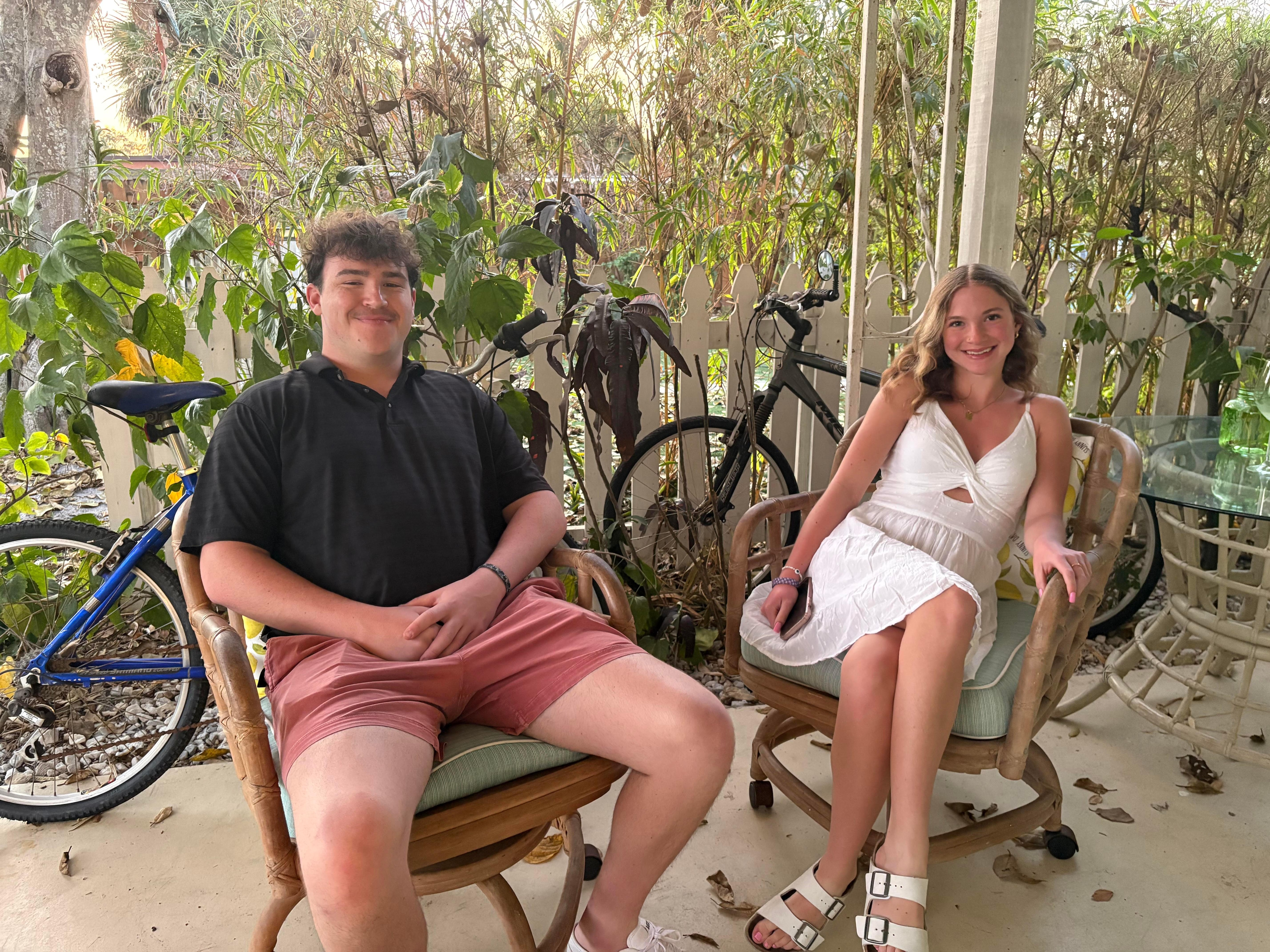 Our favorite spot for breakfast and happy hour was under the covered patio.