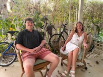 Our favorite spot for breakfast and happy hour was under the covered patio.