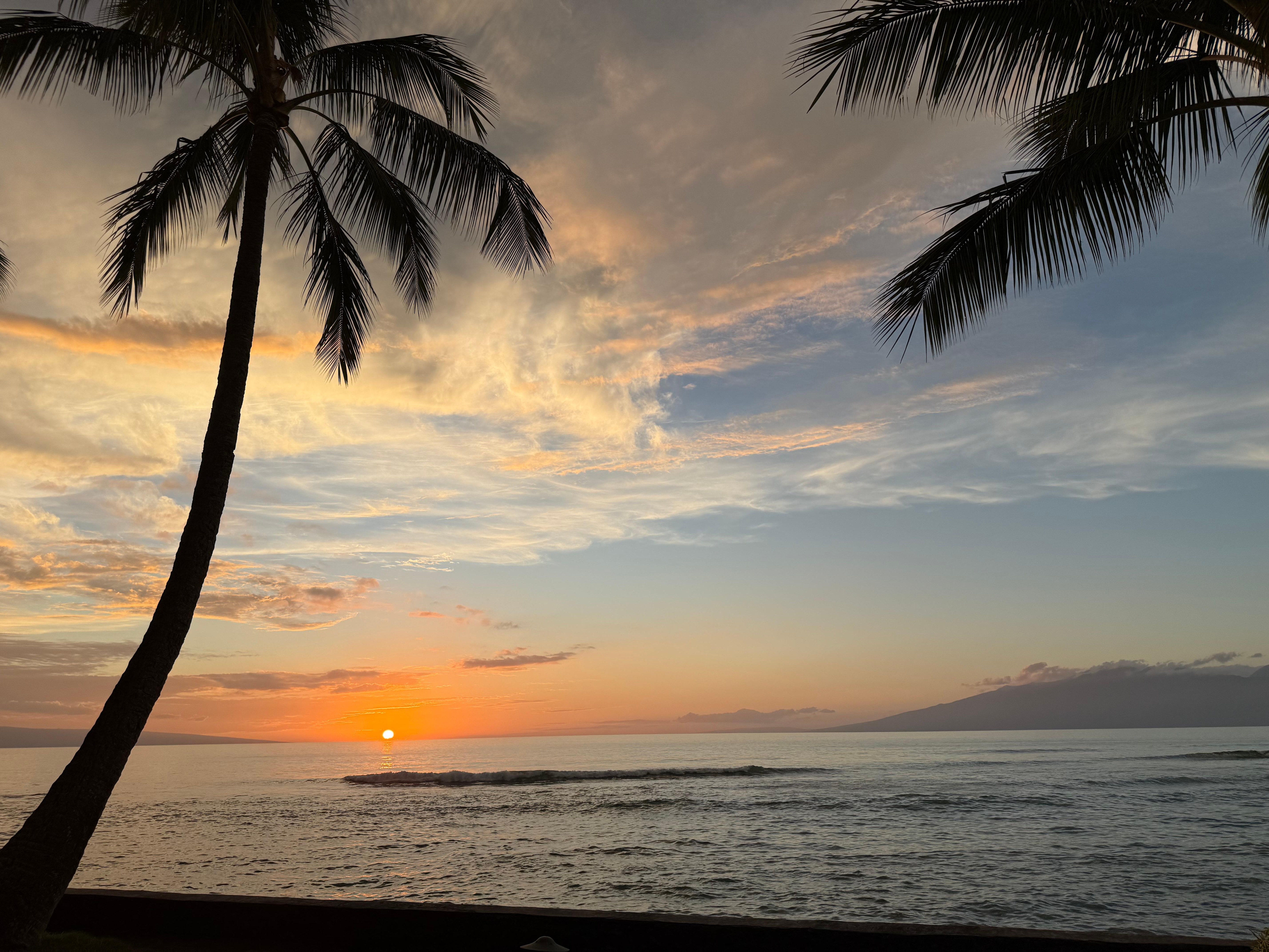Our sunset view from the lanai!   