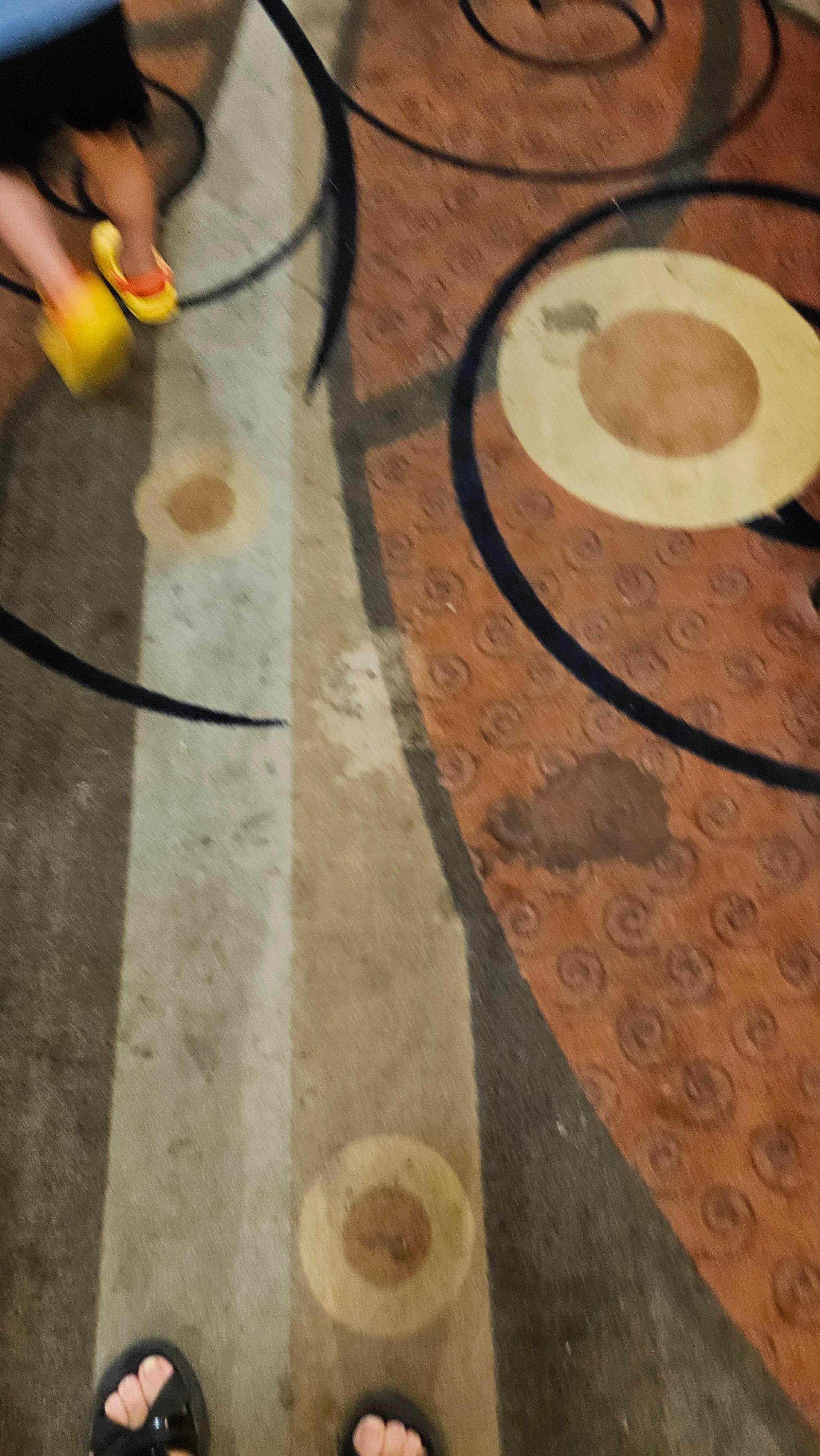 Just gross. My shoes stuck to the floor. 
