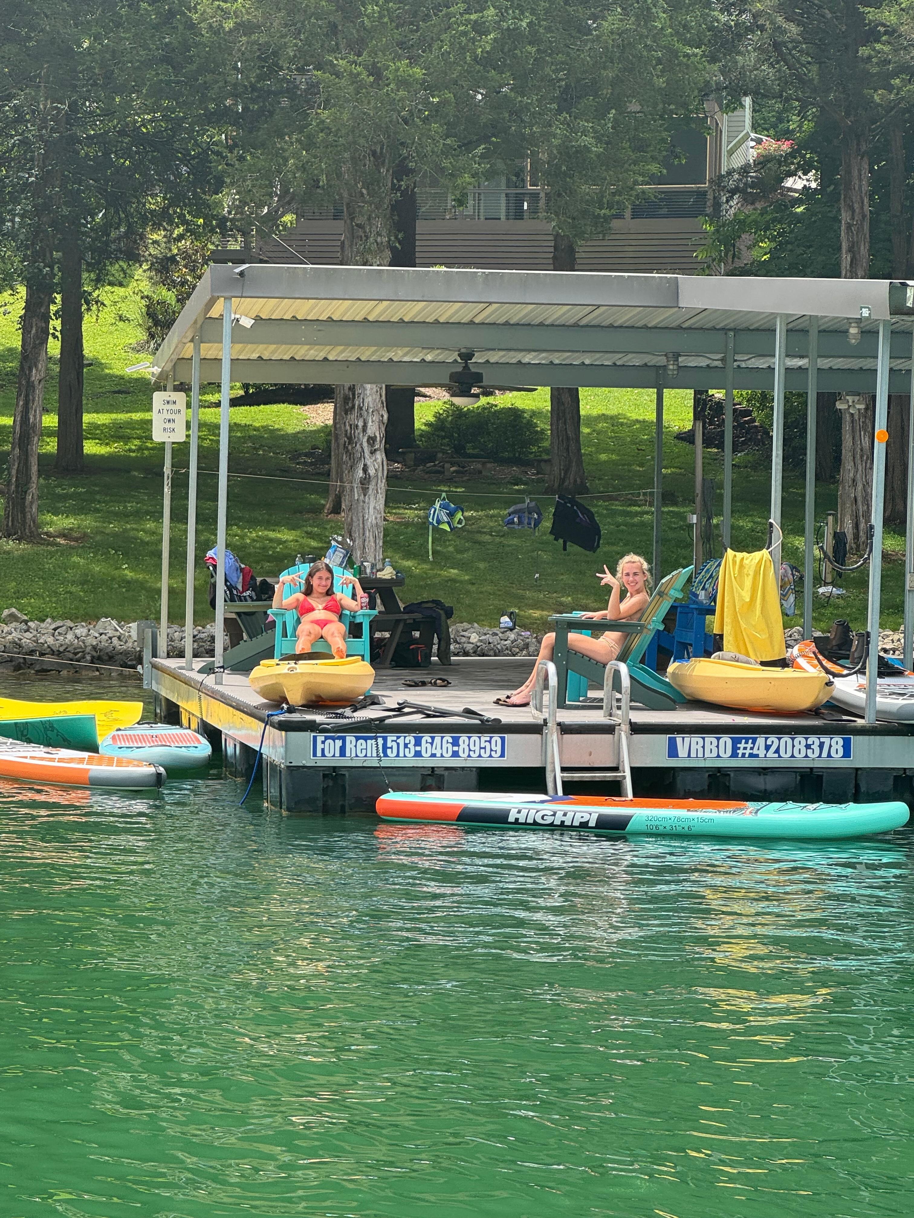 View of the dock from the water