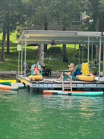 View of the dock from the water