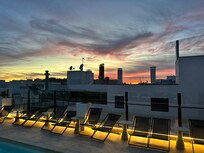 Sunset poolside