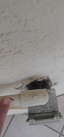Exposed electric wires from outdoor outlet